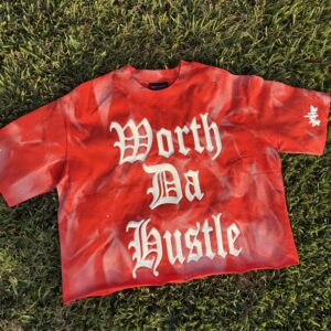 UNISEX CROPPED TEE - REDISH ORANGE